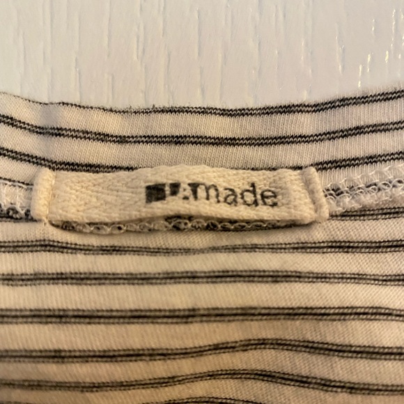 EUC LAmade striped  cold shoulder top. - Picture 2 of 4